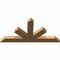 Ekena Millwork Saratoga Timber Gable Bracket, Western Red Cedar, 60"W x 30"H x 3 1/2"D x 5 1/2"F, 12/12 Pitch GBW060X30X0406SAR00SWR - alternate 5